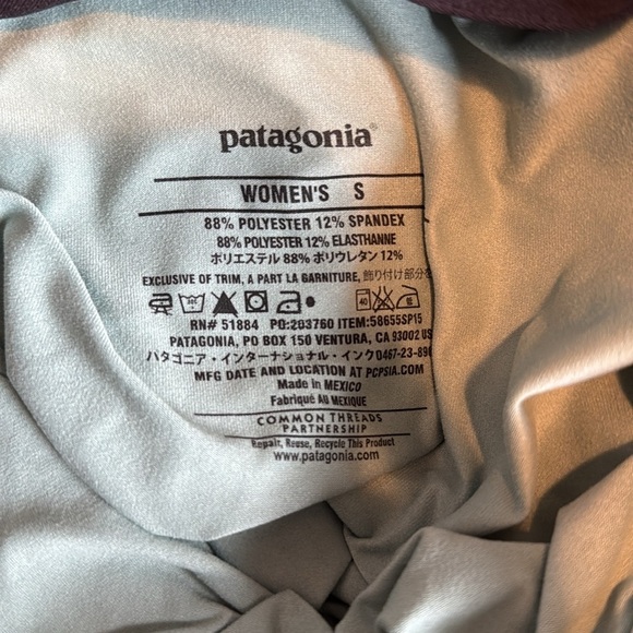 Patagonia Tropical Green Dress Built In Bra Support Womens Small EUC Vacation - Picture 8 of 9